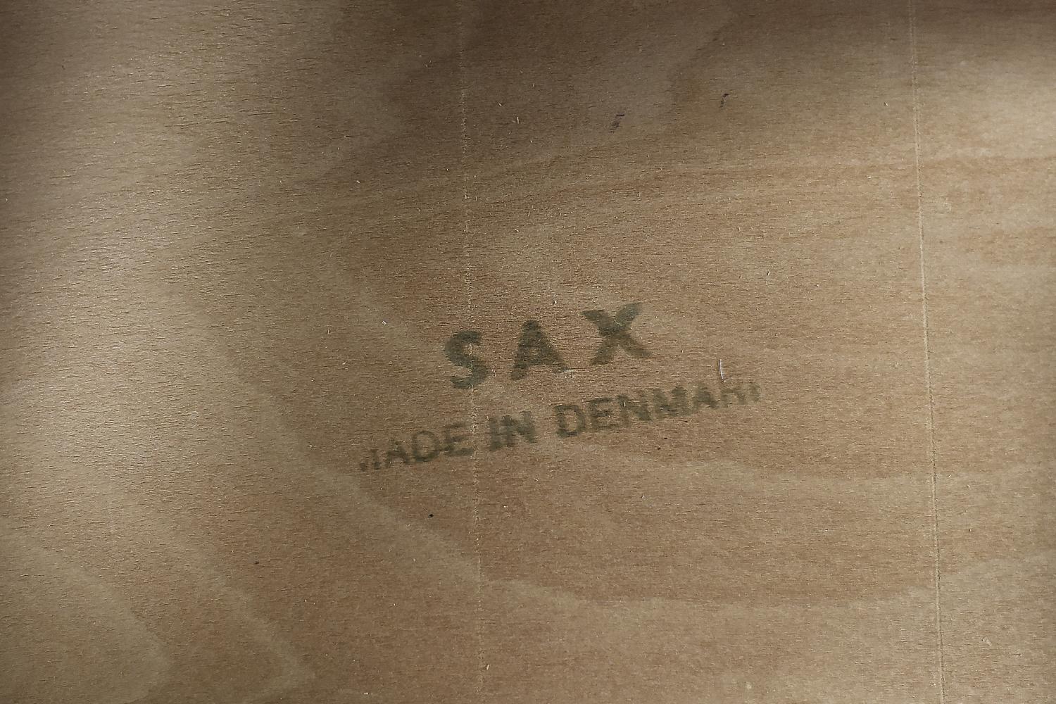 Set of 4 Vintage Midcentury Scandinavian Modern Oak Wood & Vinyl Dining Chairs For Sale 5