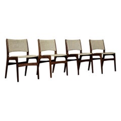 Set of 4 Vintage Mid-Century Scandinavian Modern Teak Model 89 by Erik Buch