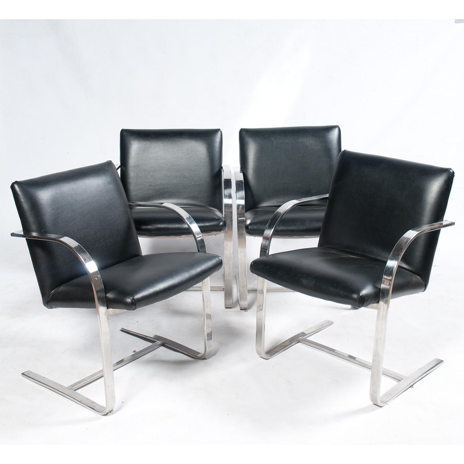 Mid-Century Modern Set of 4 Vintage Mies van der Rohe 