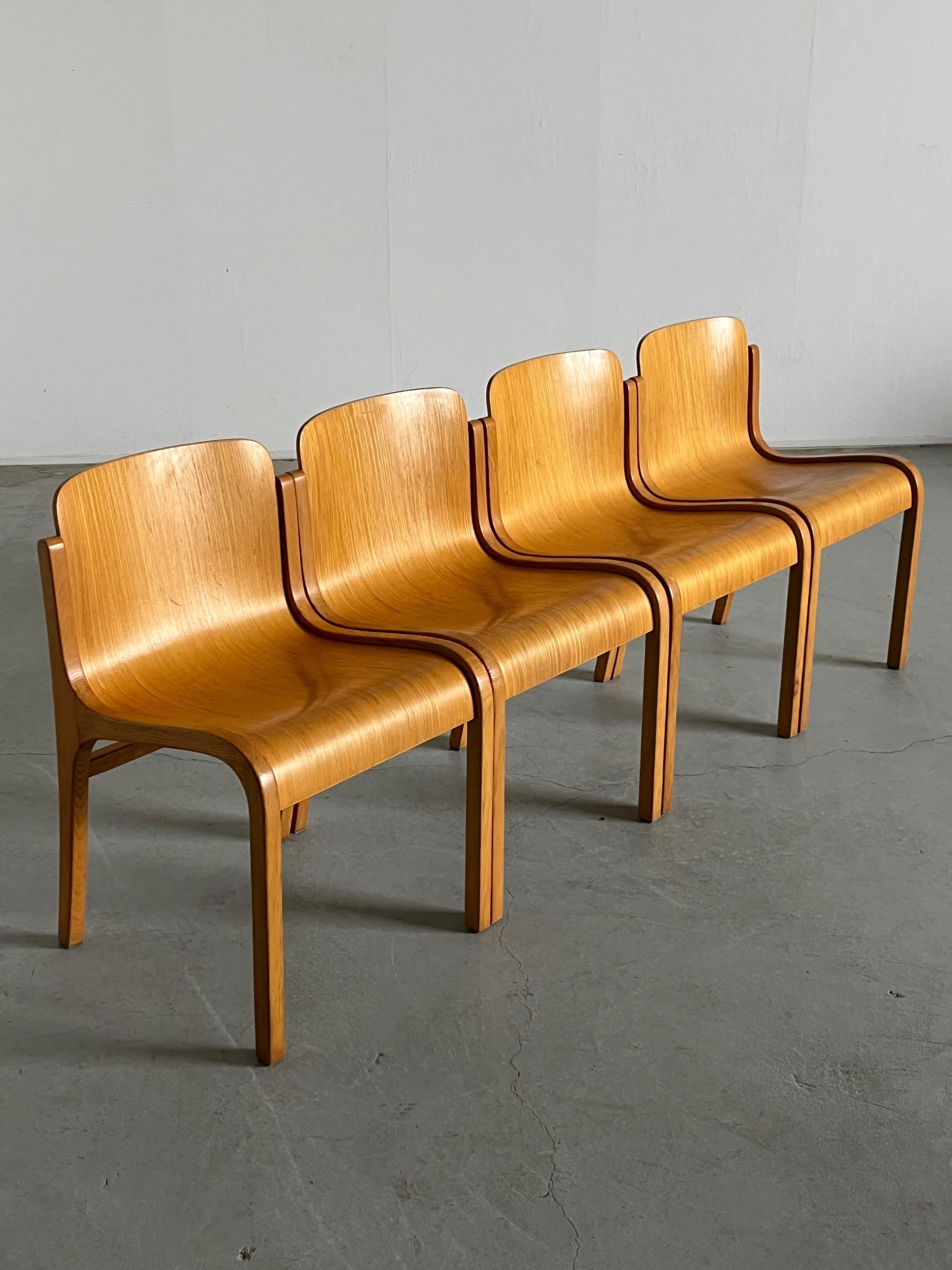 Set di 4 sedie vintage Mito di Carlo Bartoli per Tisettanta, Italia anni '60 In condizioni buone in vendita a Zagreb, HR