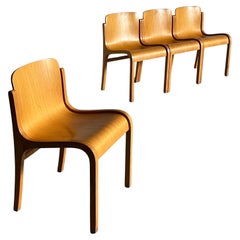 Set of 4 Vintage Mito Chairs by Carlo Bartoli for Tisettanta, 1960s Italy