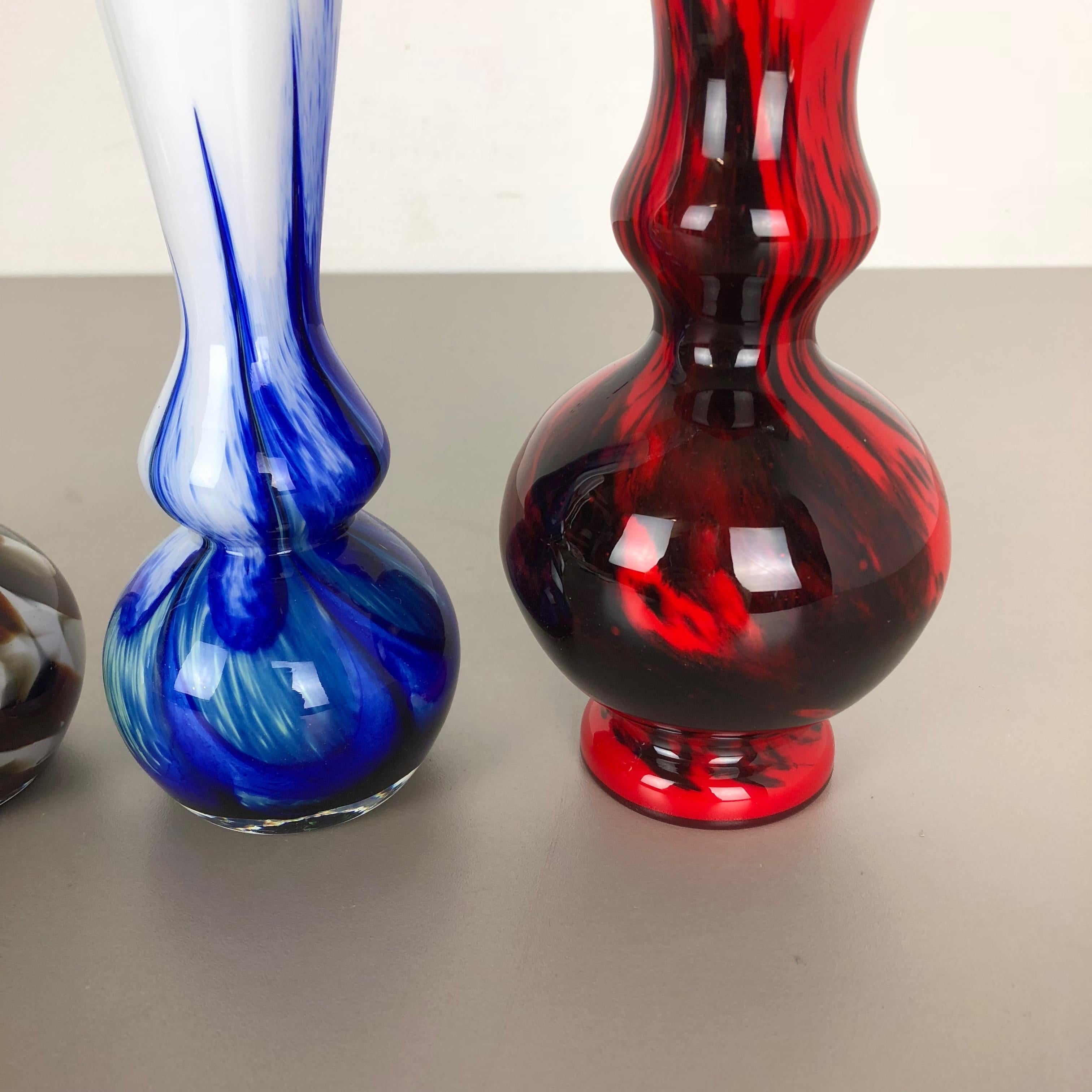 Ensemble de 4 vases vintage en opaline multicolore Pop Art Florence Design, Italie, 1970 en vente 4