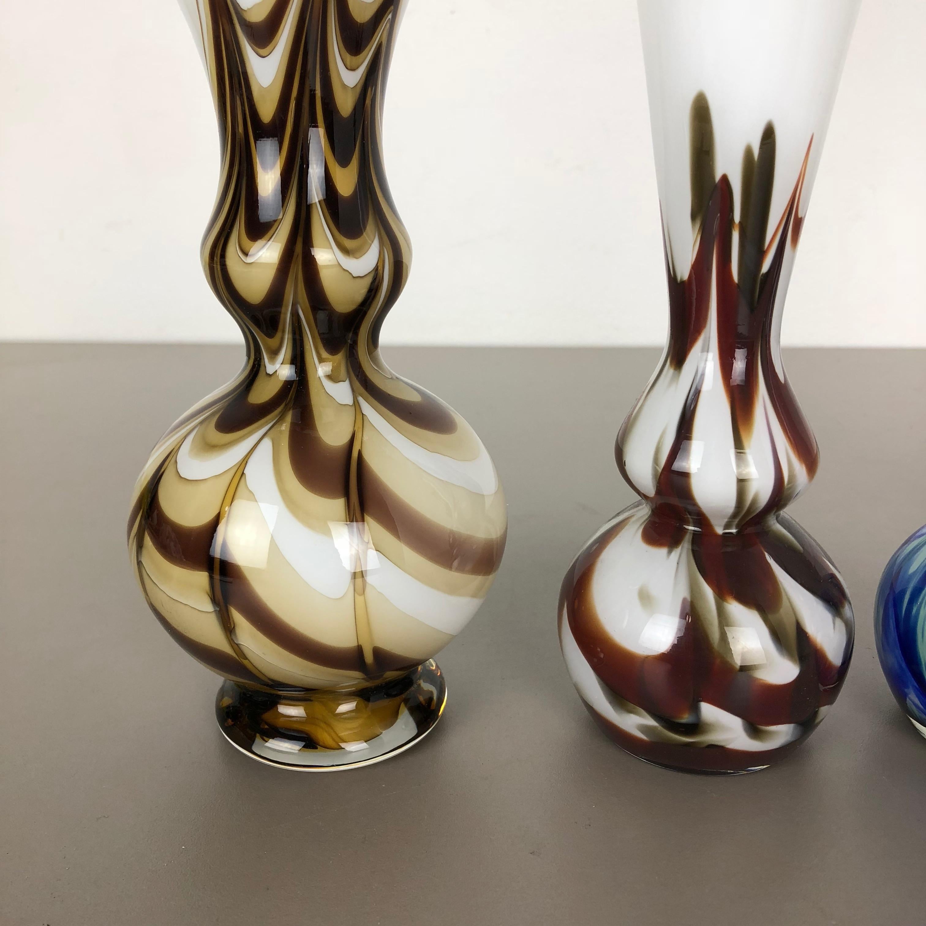 italien Ensemble de 4 vases vintage en opaline multicolore Pop Art Florence Design, Italie, 1970 en vente