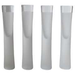 Set di 4 bicchieri da liquore vintage di Murano con design a tubo pesante, Italia, anni '80