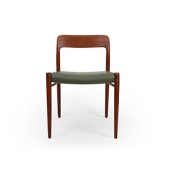 Set of 4 Vintage Niels Moller Model 75 Chairs, Green