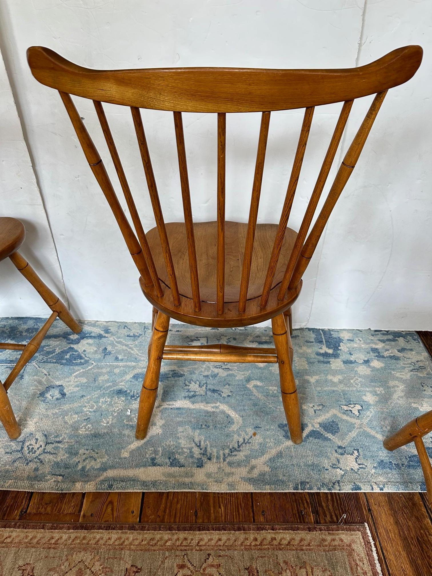Mid-20th Century Set of 4 Vintage Original Stickley Dining Chairs For Sale