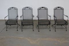 Set of 4 Vintage Outdoor Woodard Springer Dining Chairs