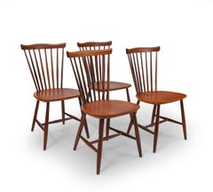 Set of 4 Vintage Pastoe 1960s Peg Chairs in Teak