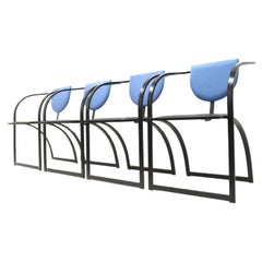 Set of 4 vintage postmodern dining room chairs Model ‘Cosinus’ by Karl Friedrich