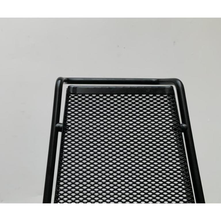 Set of 4 Vintage Postmodern Metal Side Chairs by Rolf Rahmlow, 1980s For Sale 3