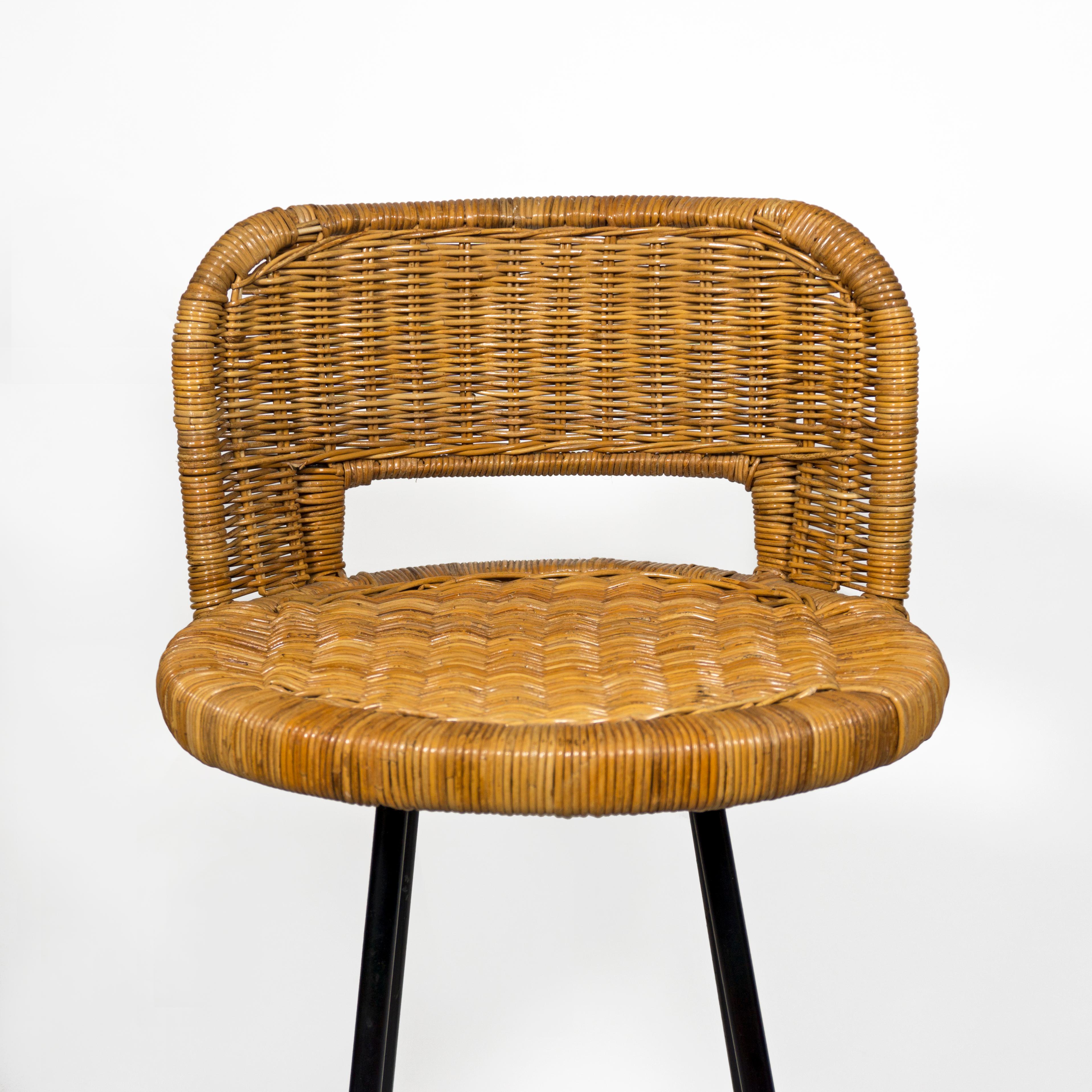 rattan swivel bar stool