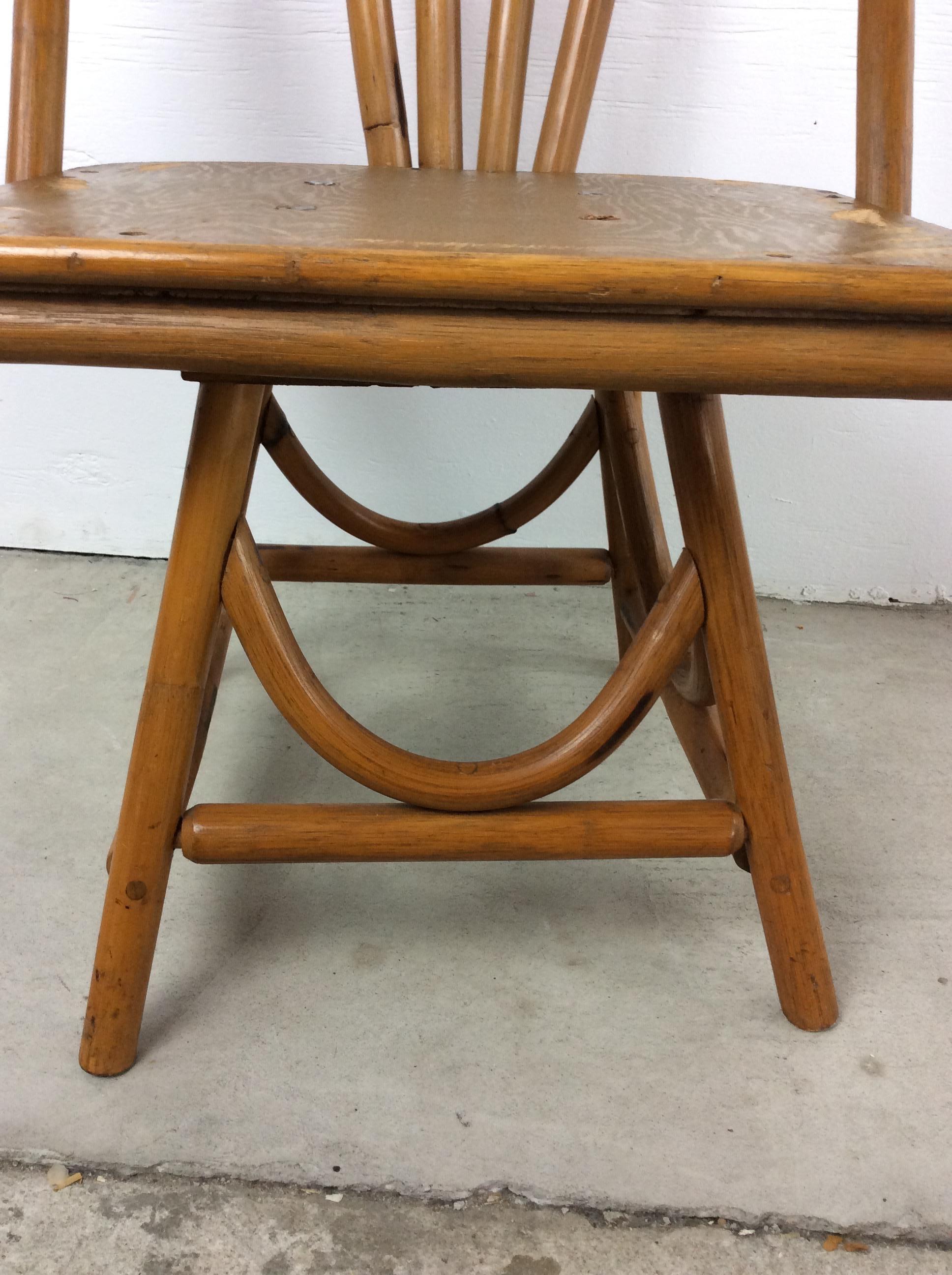 20th Century Set of 4 Vintage Rattan Chairs with Swivel Base For Sale