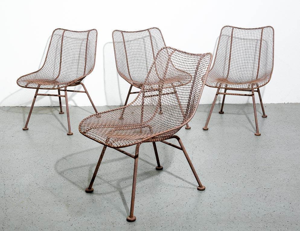 Mid-Century Modern Set of 4 Vintage Russell Woodard 'Sculptura' Low Dining Chairs For Sale