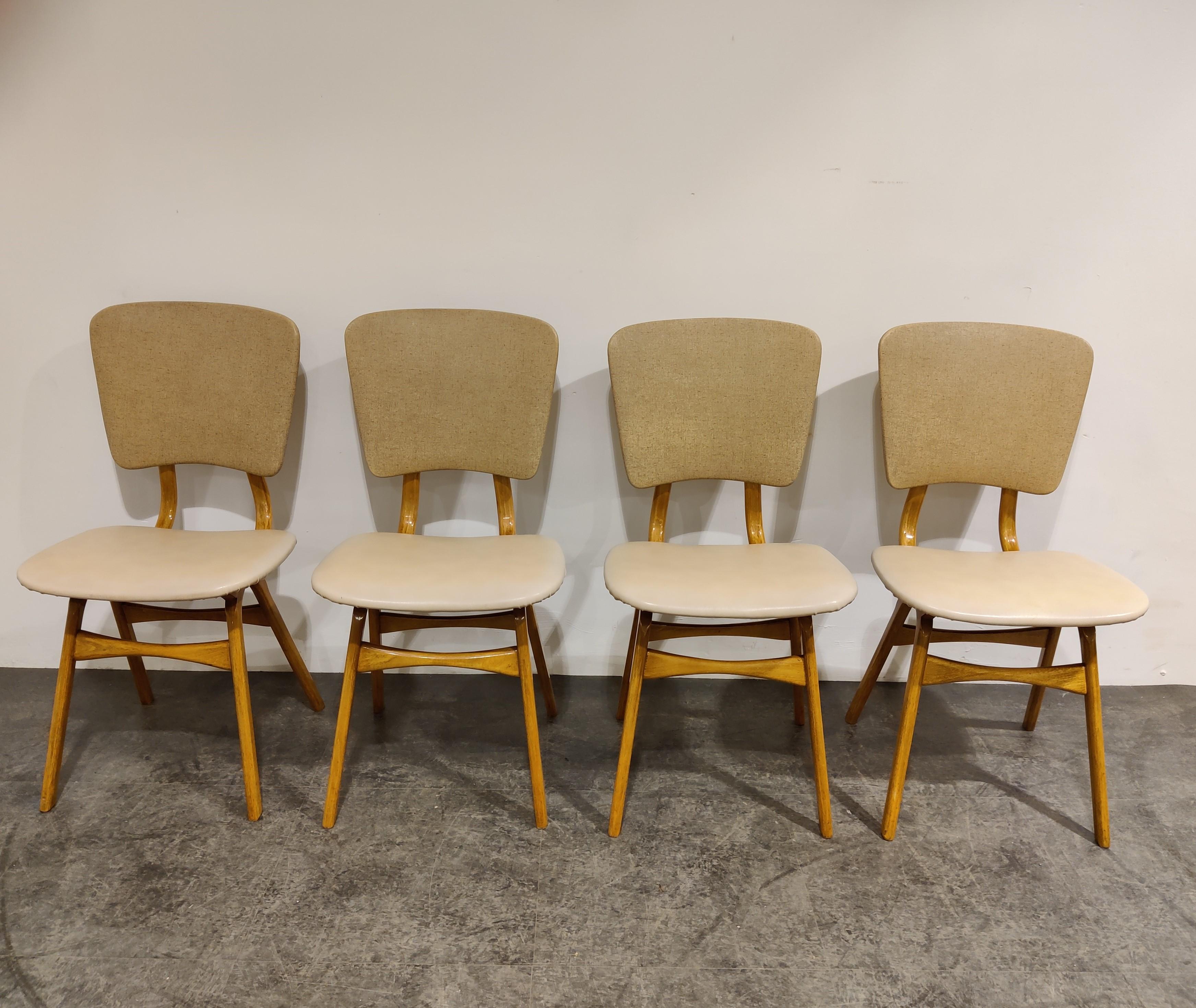 Mid-Century Modern Set of 4 Vintage Scandinavian Dining Chairs, 1960s