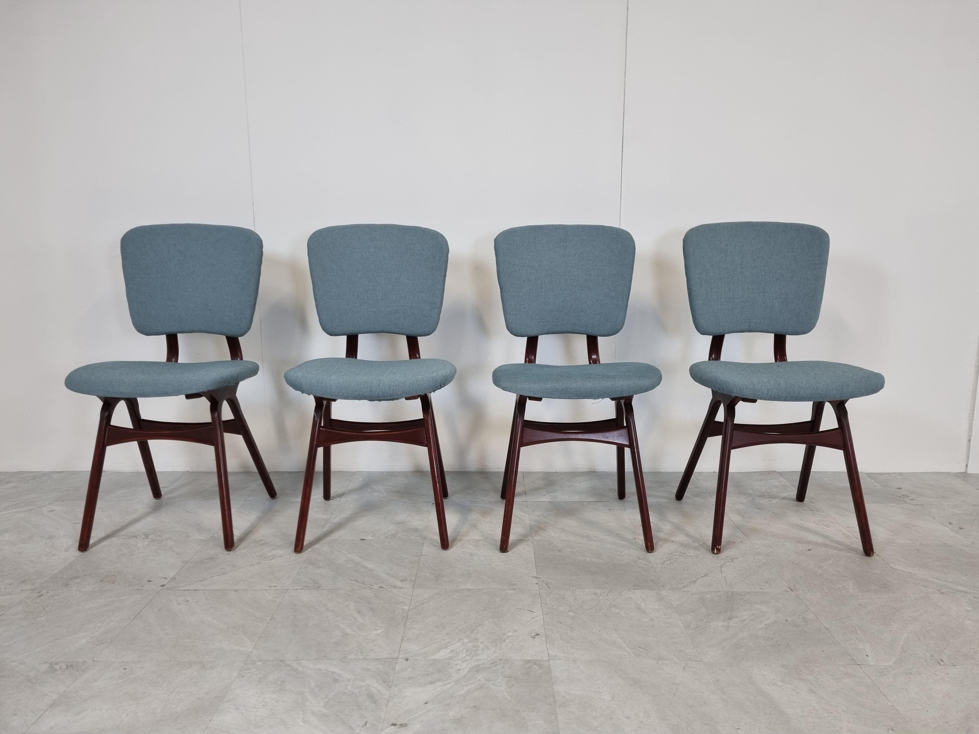Mid-Century Modern Set of 4 Vintage Scandinavian Dining Chairs, 1960s 
