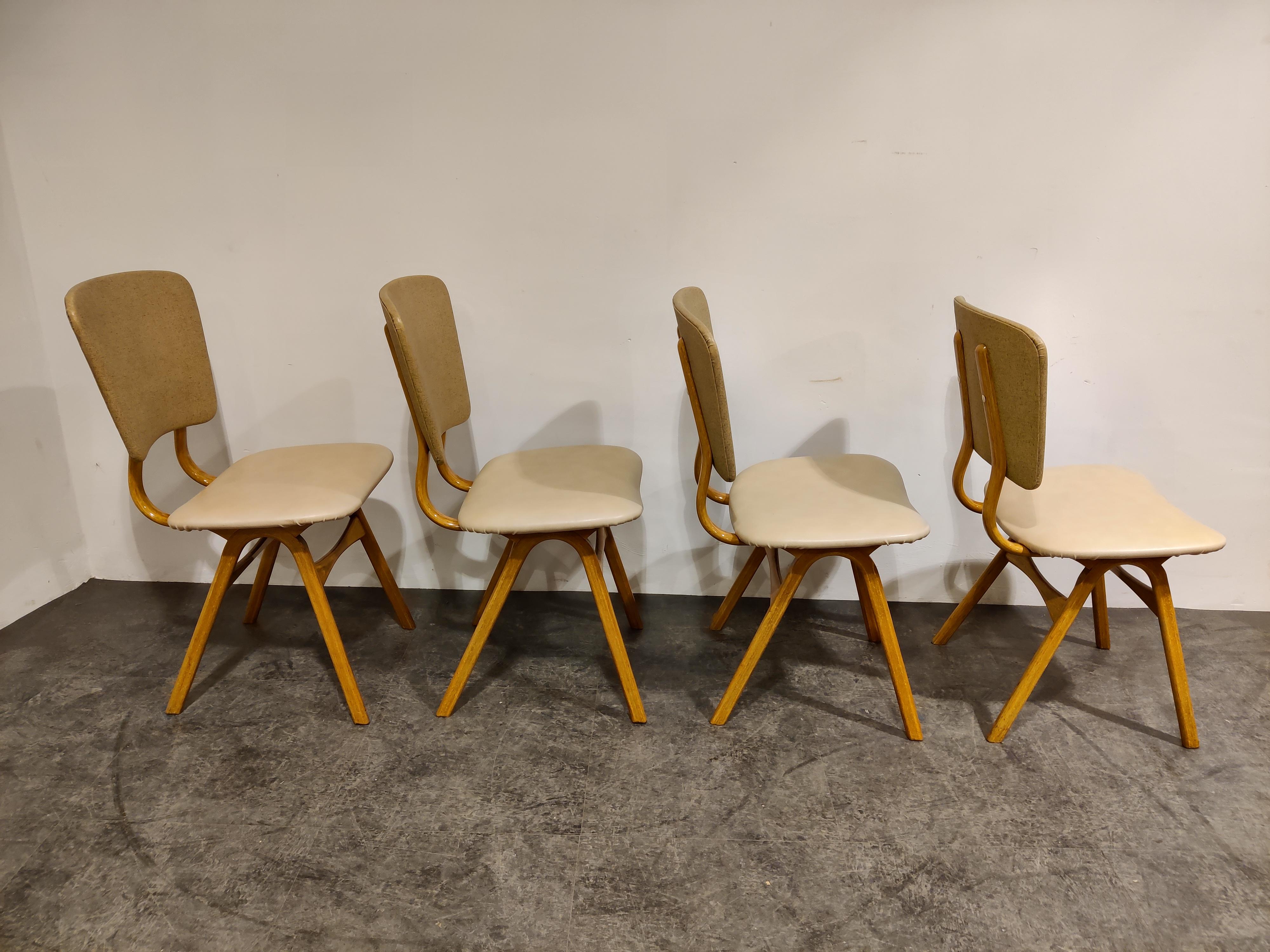 Danish Set of 4 Vintage Scandinavian Dining Chairs, 1960s