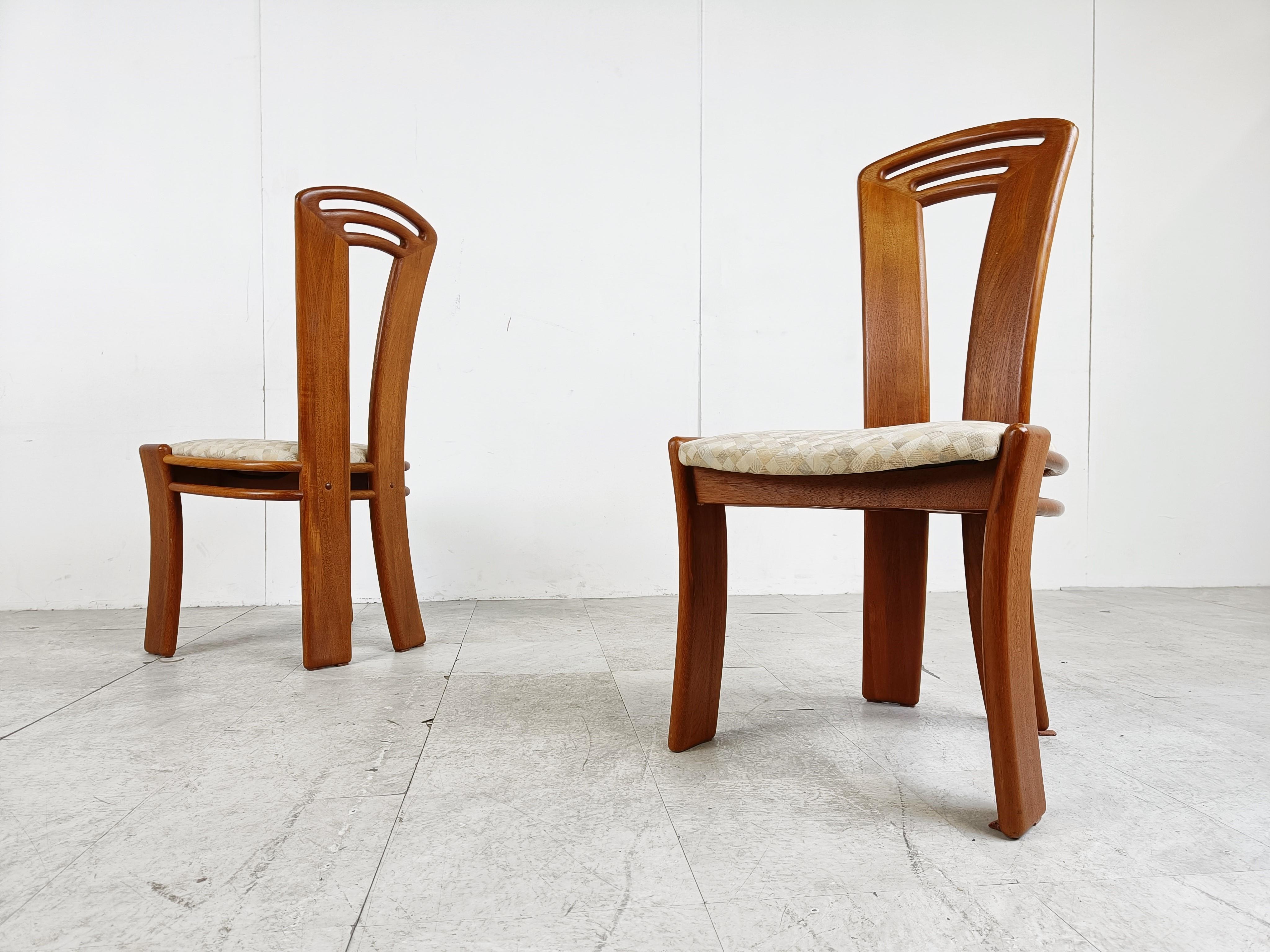 Set of 4 Vintage Scandinavian Dining Chairs, 1960s For Sale 2