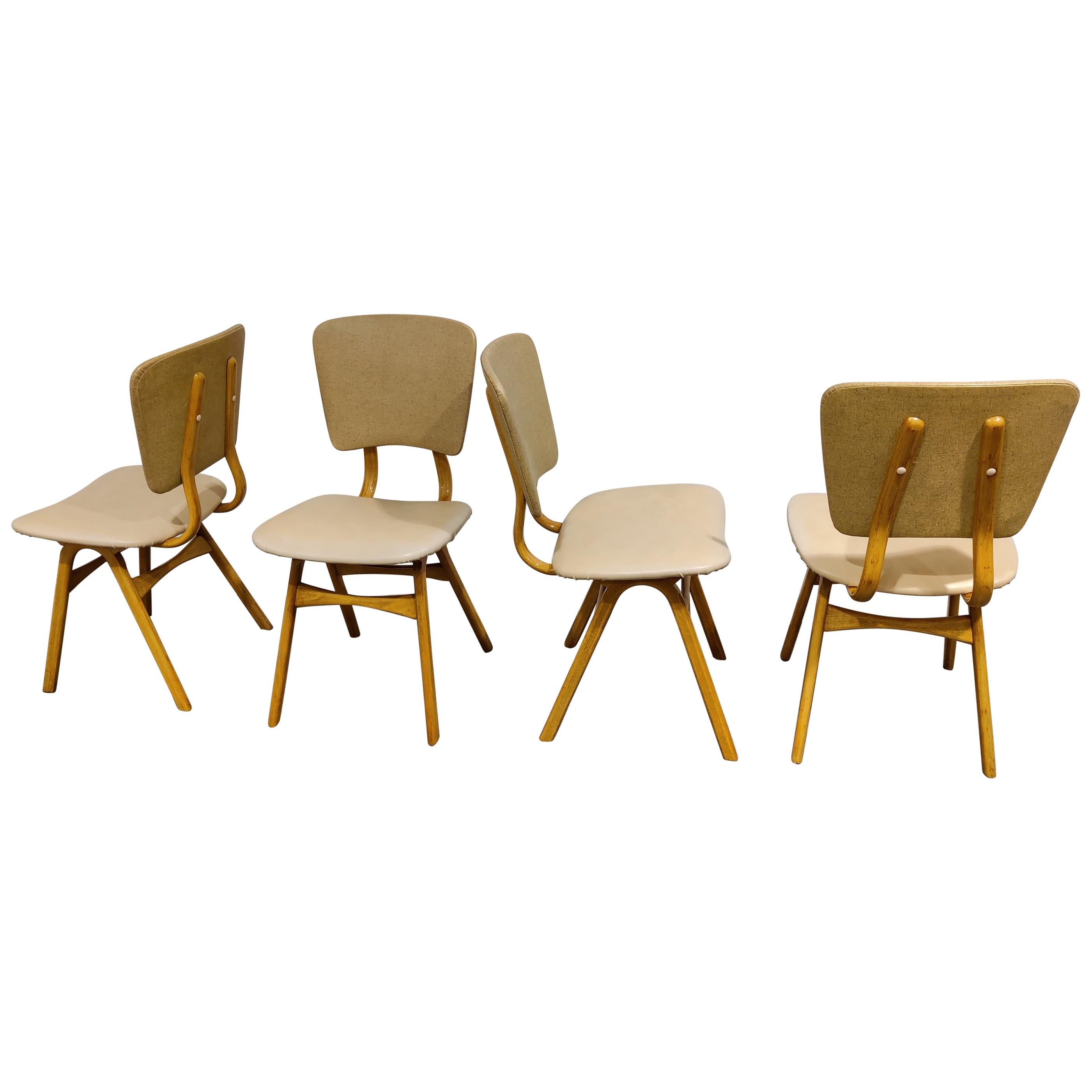 Set of 4 Vintage Scandinavian Dining Chairs, 1960s