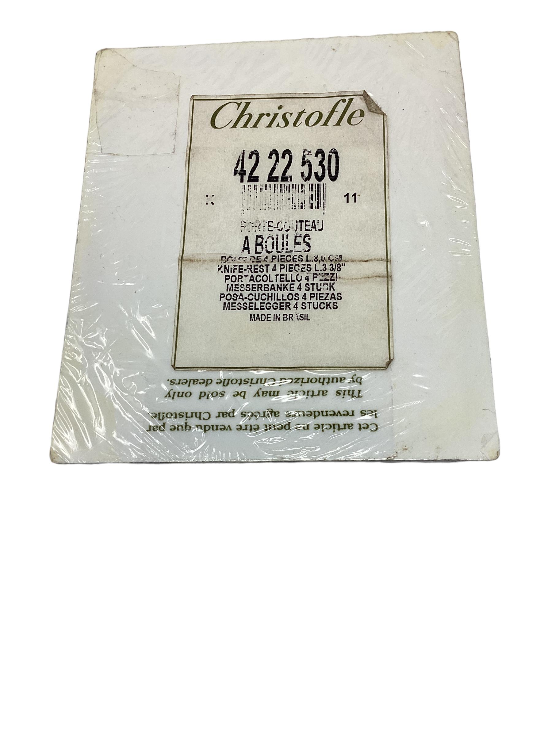 French Set of 4 Vintage Silver Plate Christofle Knife Rests For Sale