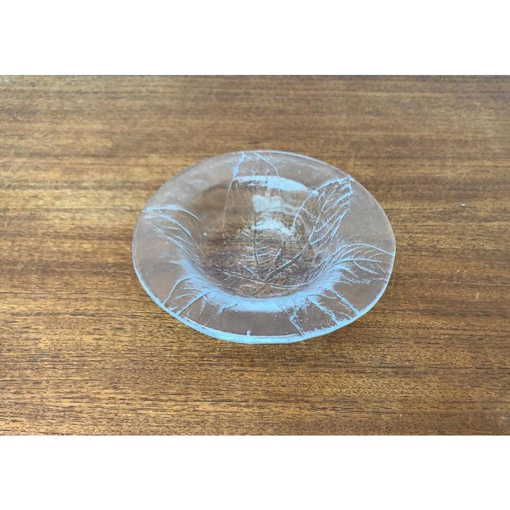 Satz von 4 schwedischen Glasschalen mit Blumendesign von Ann Wärff, 1970er Jahre im Angebot 5