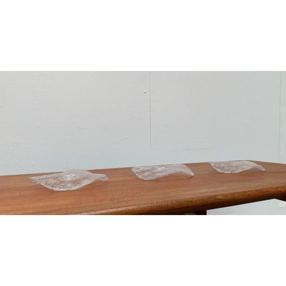 Mid-Century Modern Set of 4 Vintage Swedish Glass Candleholders by Uno Westerberg, 1960s For Sale