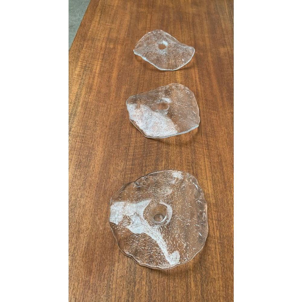 Set of 4 Vintage Swedish Glass Candleholders by Uno Westerberg, 1960s For Sale 1