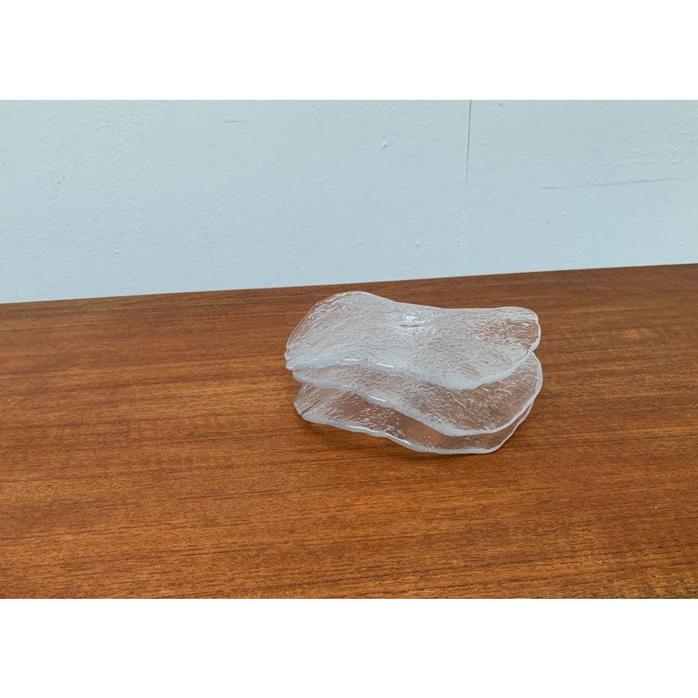 Set of 4 Vintage Swedish Glass Candleholders by Uno Westerberg, 1960s For Sale 4