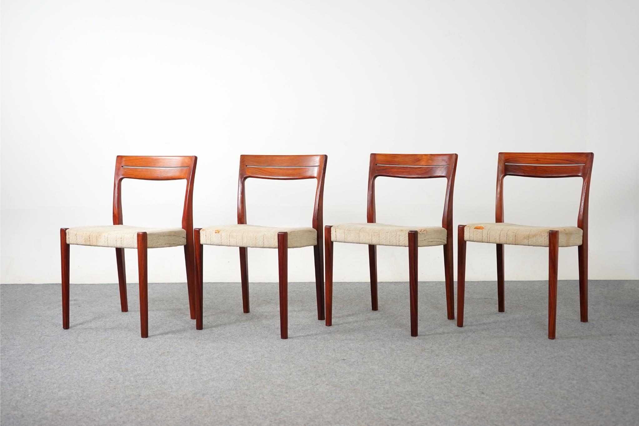 Set of 4 Vintage Swedish Rosewood Dining Chairs, by Svegards 6