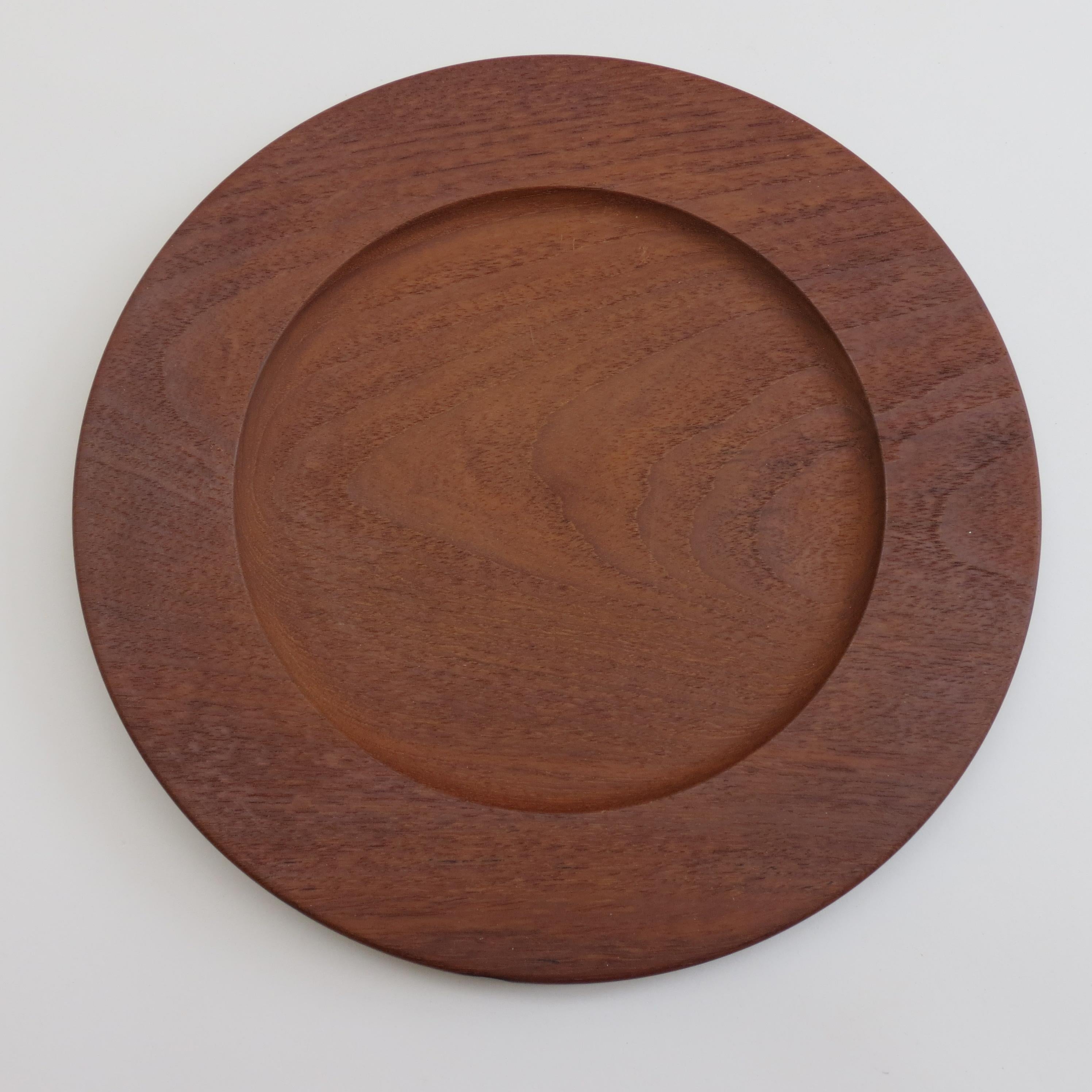 20th Century Set of 4 Vintage Teak Danish Server Plates, 1960s