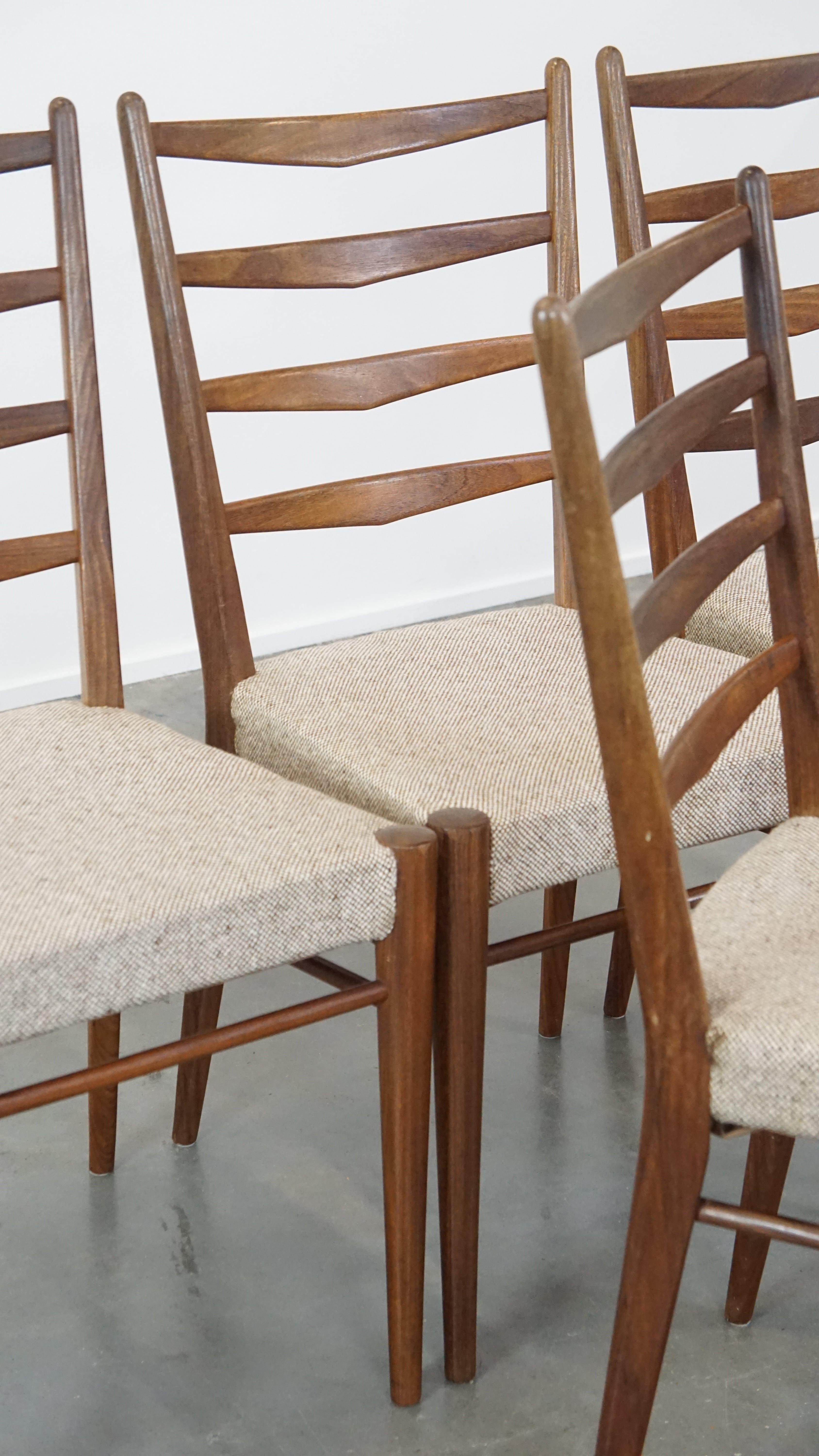 Set di 4 sedie da pranzo vintage in teak Pastoe, Cees Braakman 1960s design in vendita 4