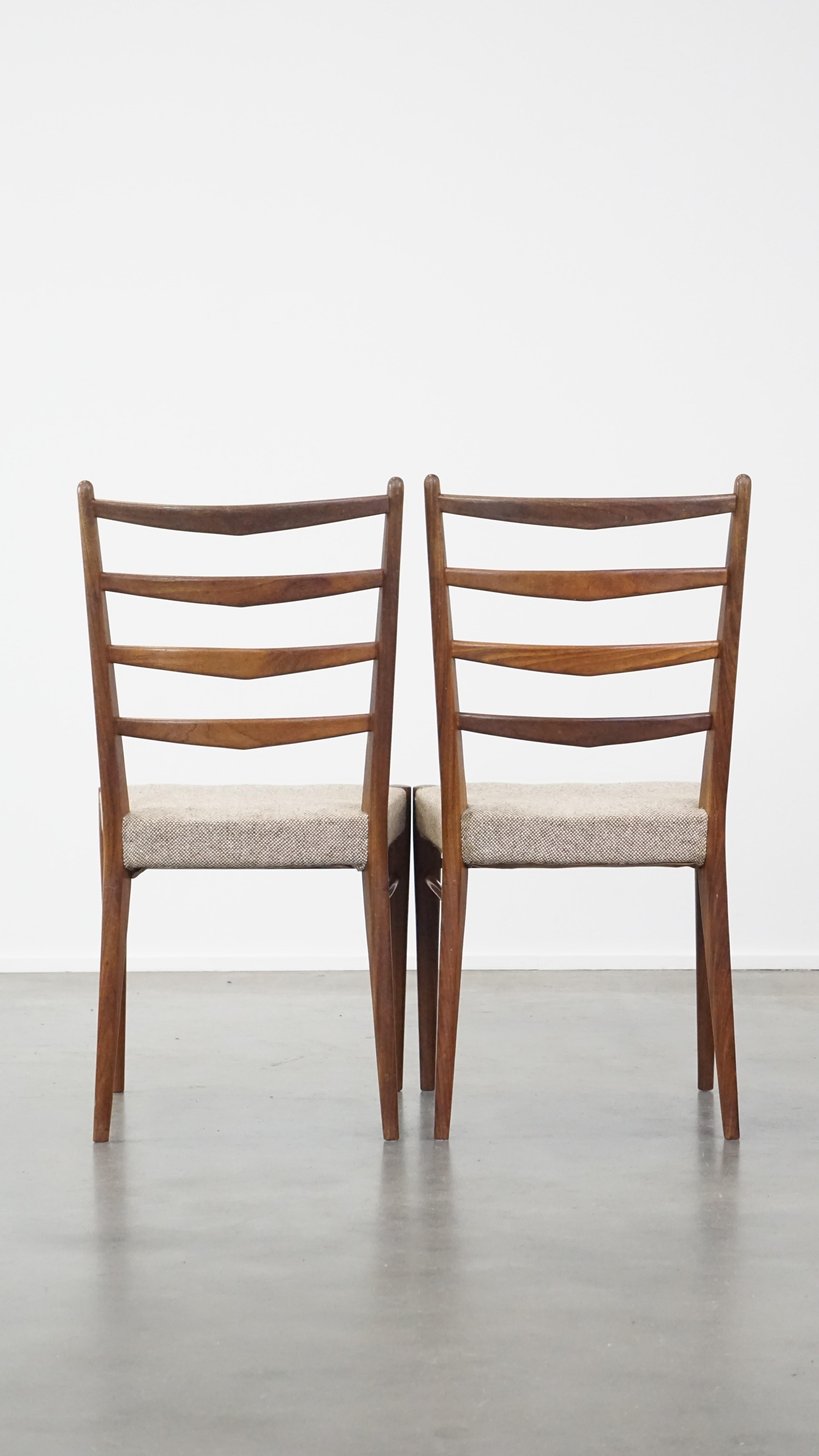 Fatto a mano Set di 4 sedie da pranzo vintage in teak Pastoe, Cees Braakman 1960s design in vendita