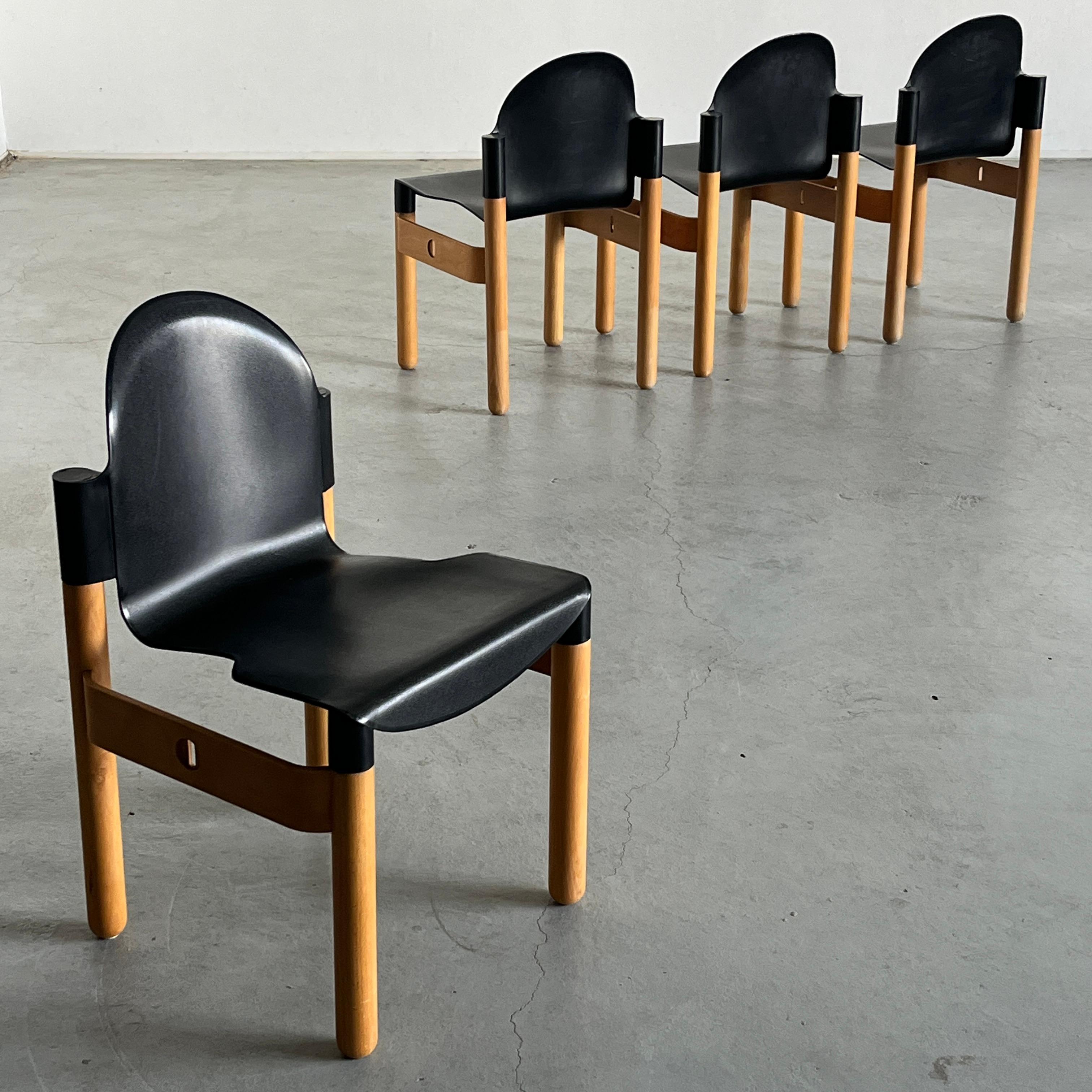 Postmoderne Ensemble de 4 chaises Vintage Thonet Flex 2000 par Gerd Lange pour Thonet, années 1970 en vente