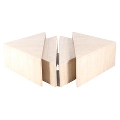 Set of 4 Vintage Travertine Coffee Tables