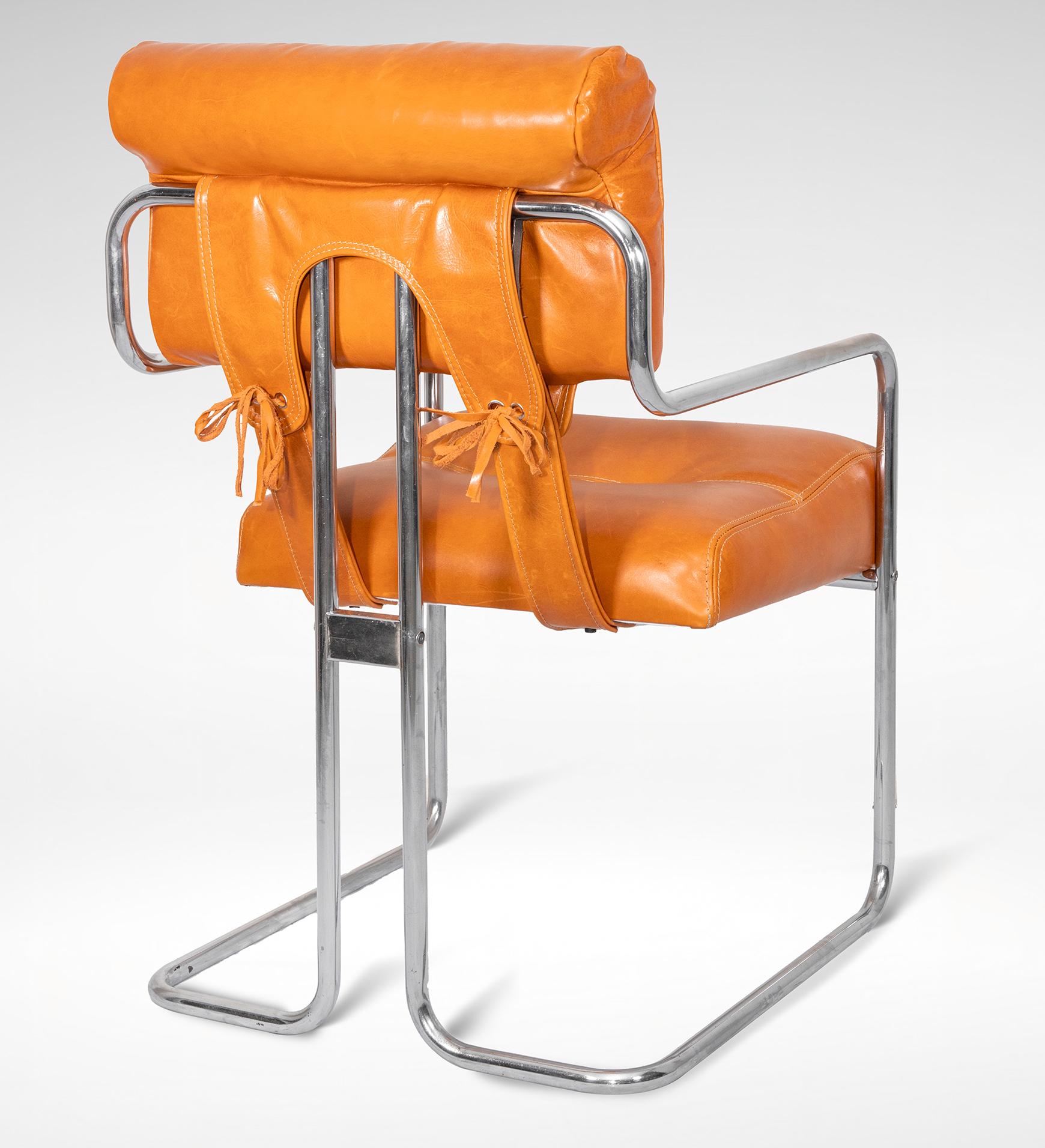 Set of 4 Vintage Tucroma Chairs by G. Faleschini for Mariani, Italy, 1970s In Good Condition For Sale In Roma, IT