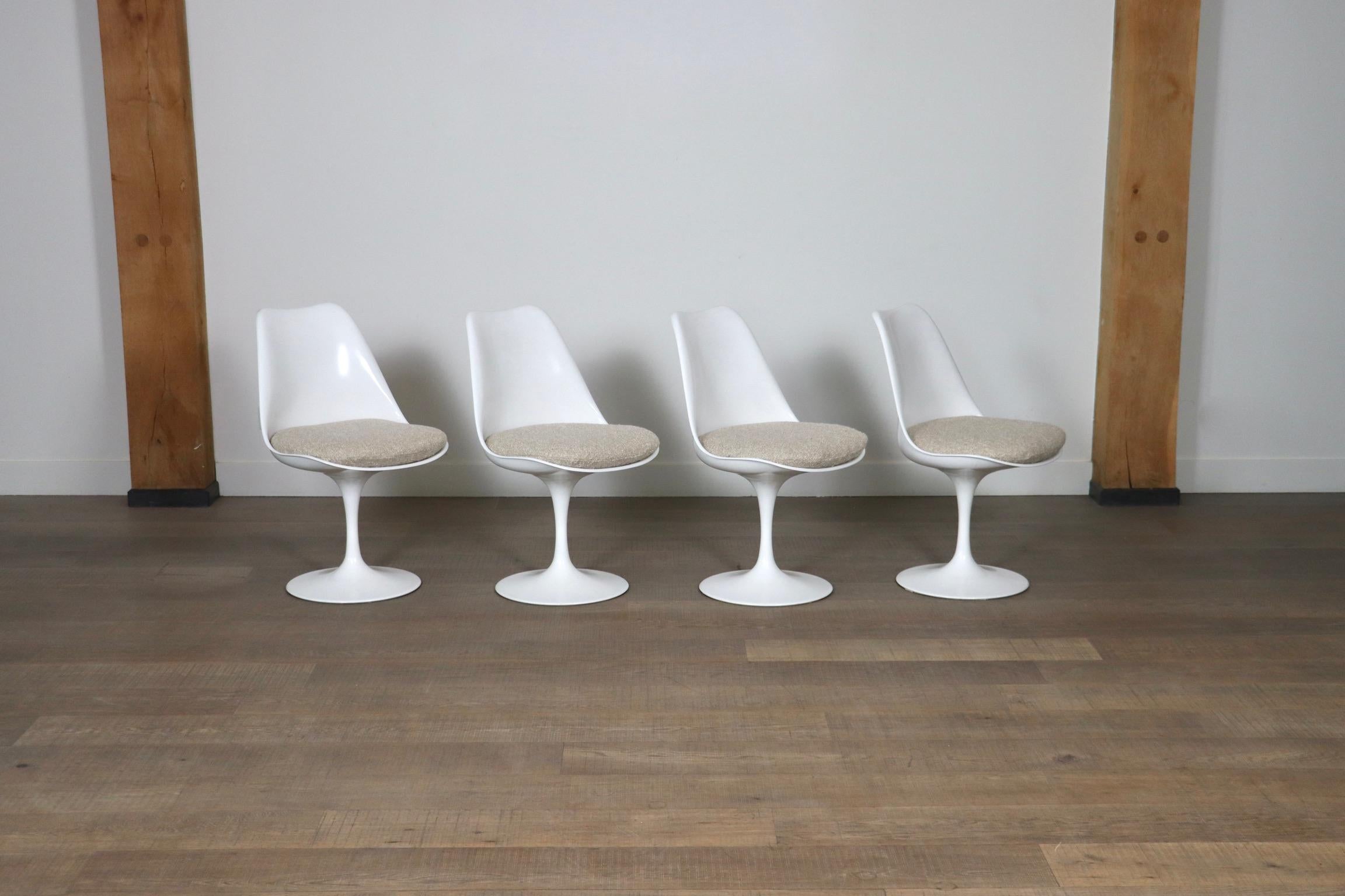 Set Of 4 Vintage Tulip Dining Chairs By Eero Saarinen For Knoll, 1960s 5