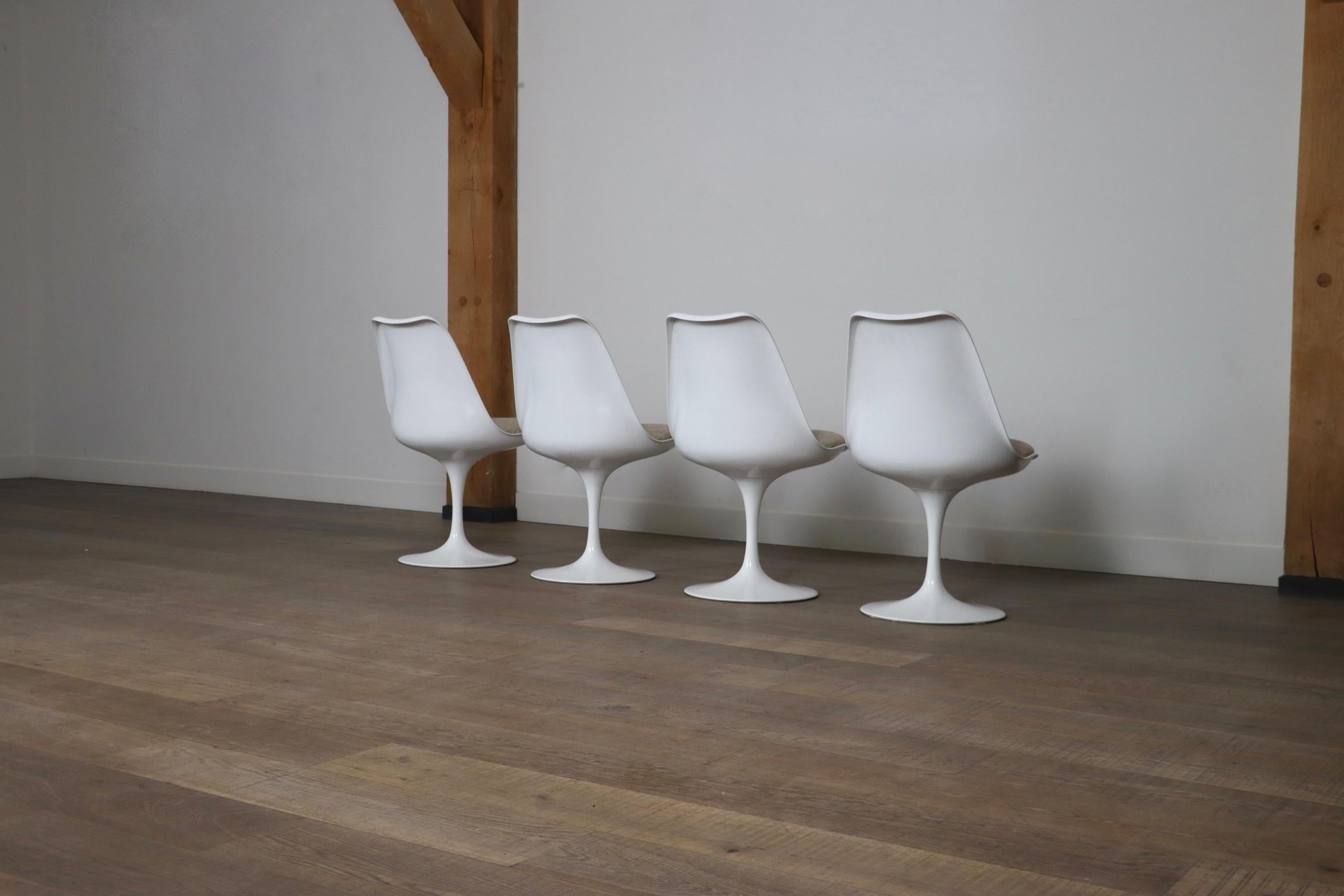 Set Of 4 Vintage Tulip Dining Chairs By Eero Saarinen For Knoll, 1960s 7