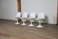 Ensemble de 4 chaises de salle à manger tulipe vintage par Eero Saarinen pour Knoll, années 1960