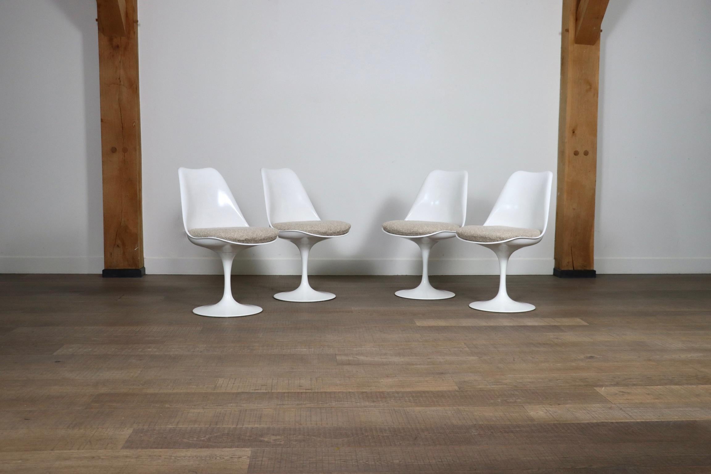 Mid-20th Century Set Of 4 Vintage Tulip Dining Chairs By Eero Saarinen For Knoll, 1960s