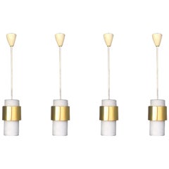 Set of 4 Vintage Wall Lights Italian Design, 1970s