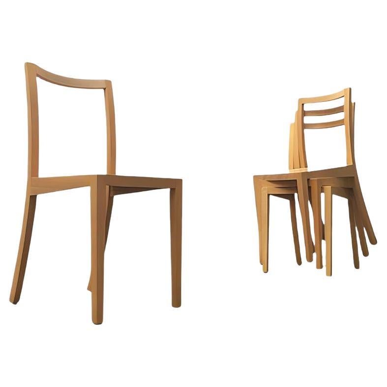 Set di 4 sedie da pranzo in legno vintage di Sirch, Bitzer, anni '90