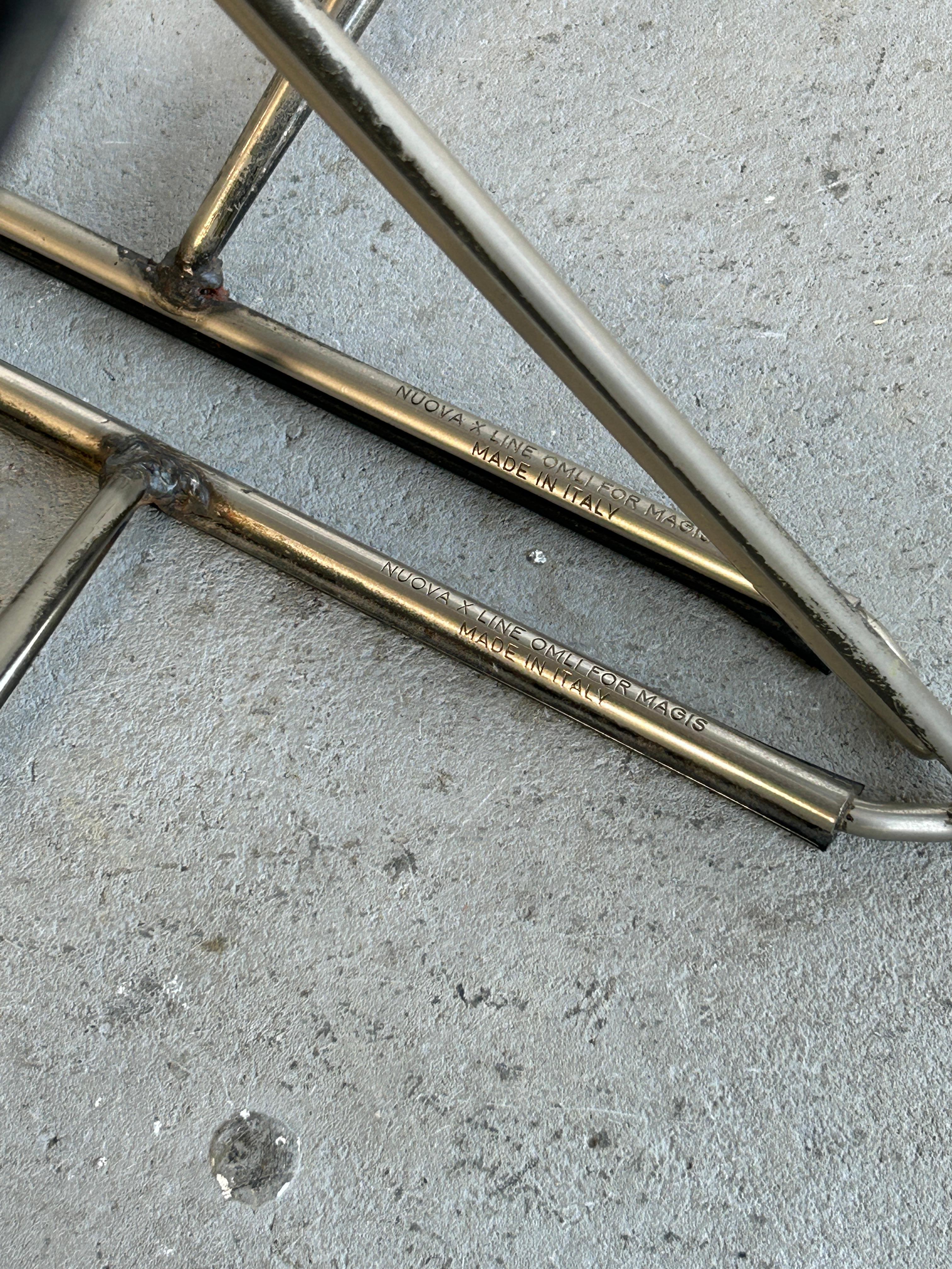 Metal Set of 4 Vintage X-Line Chairs by Niels Jørgen Haugesen for Magis, 1980s, Italy