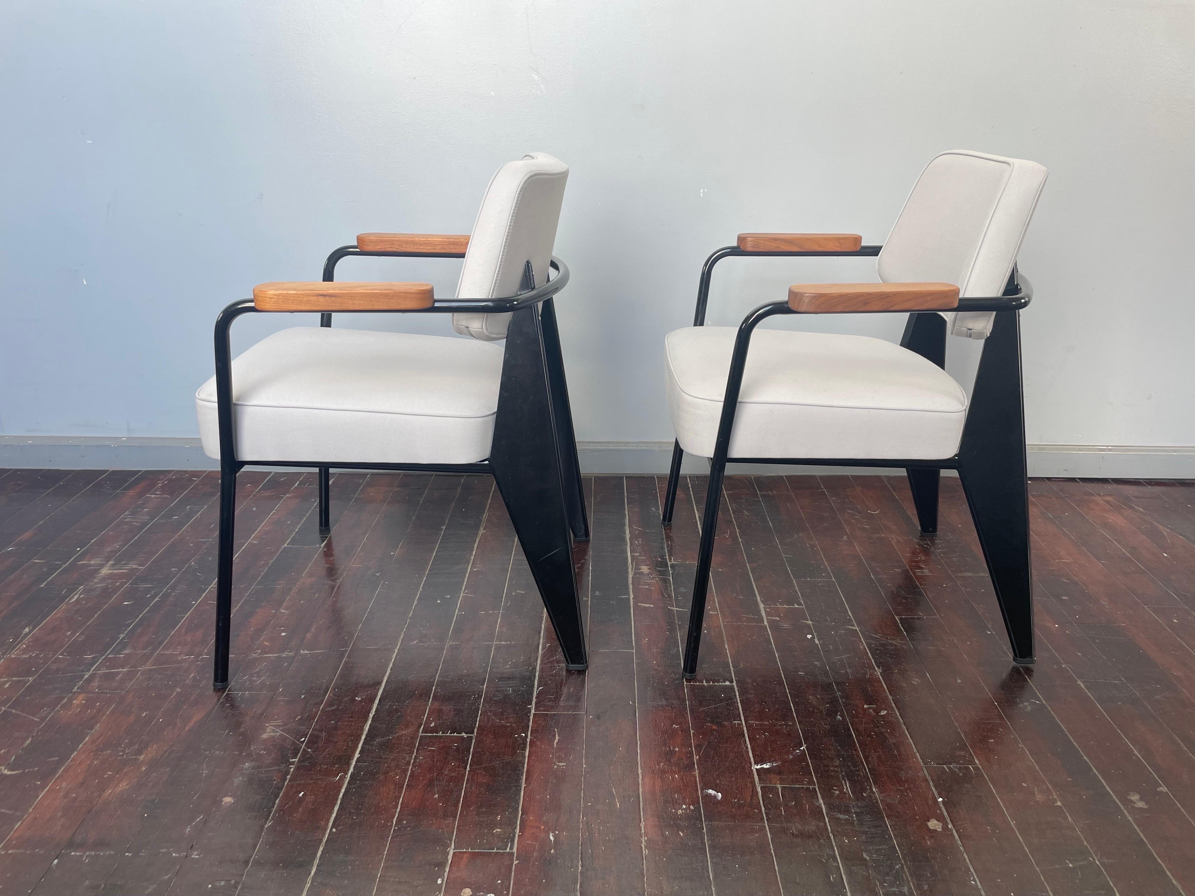 German Set of 4 - Vitra Jean Prouve Fauteuil Direction Chair