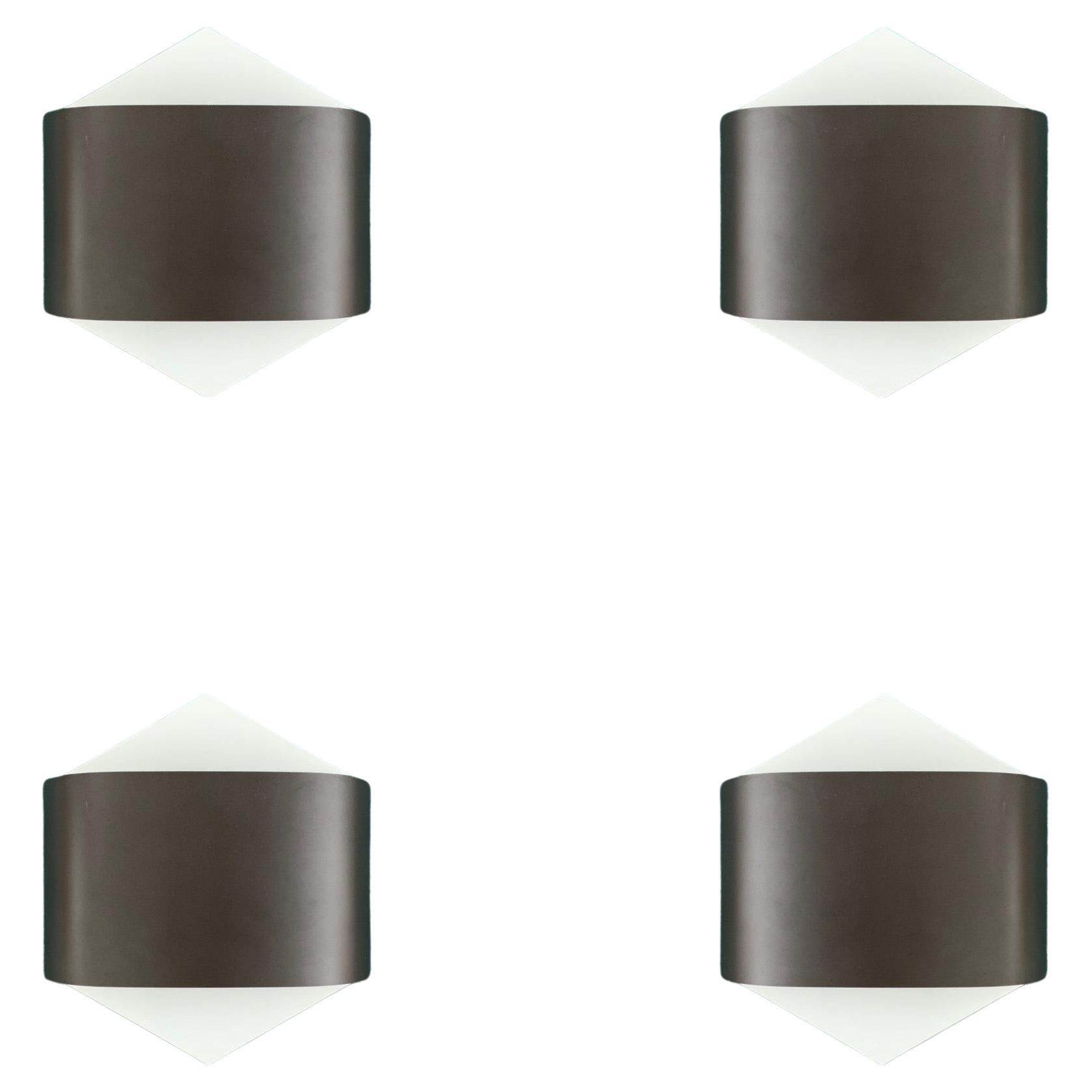 Set of 4 Wall Lamps by Dieter Witte for Staff For Sale
