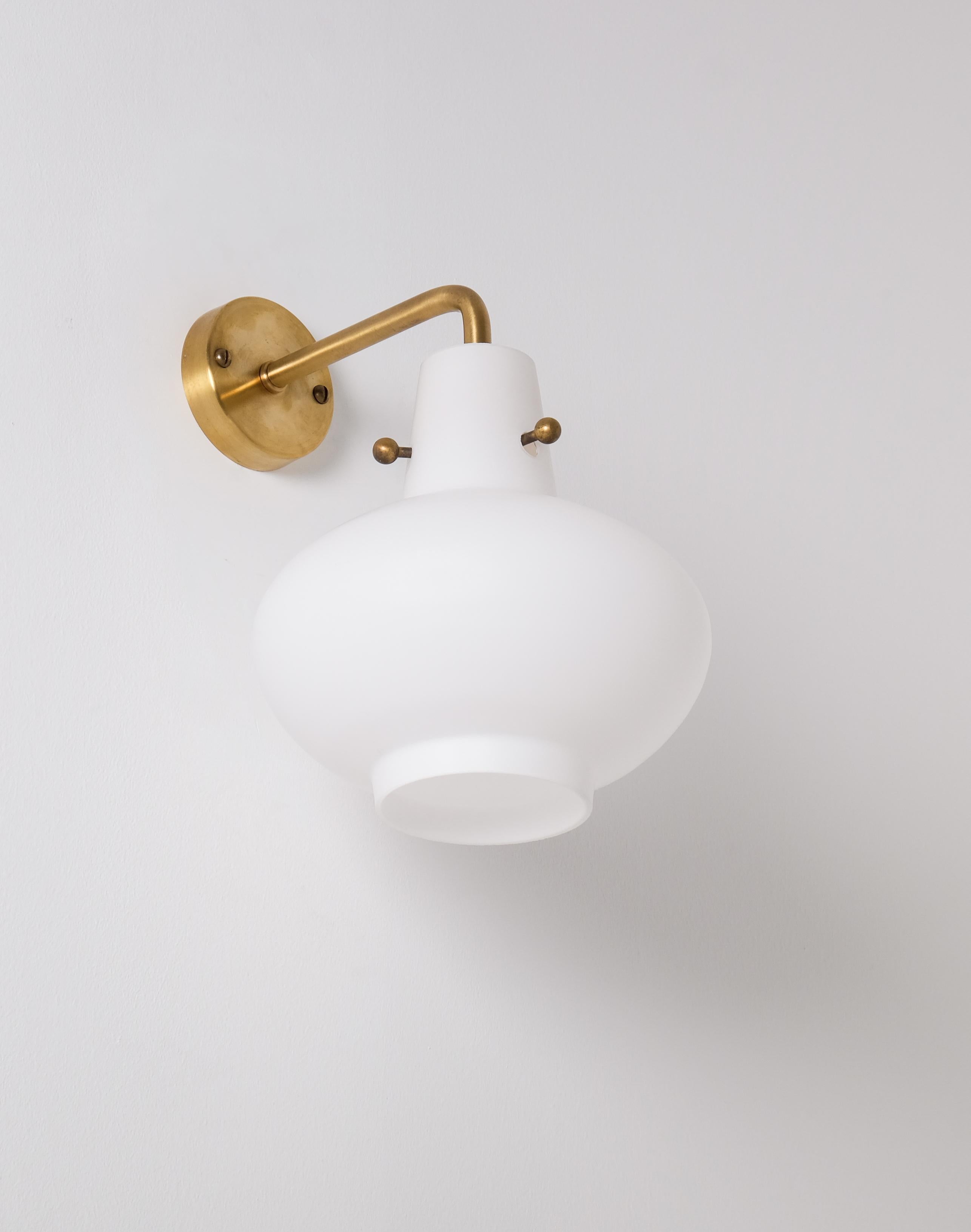 Set of 4 wall lamps by Hans Bergström, Sweden, 1950s For Sale 5