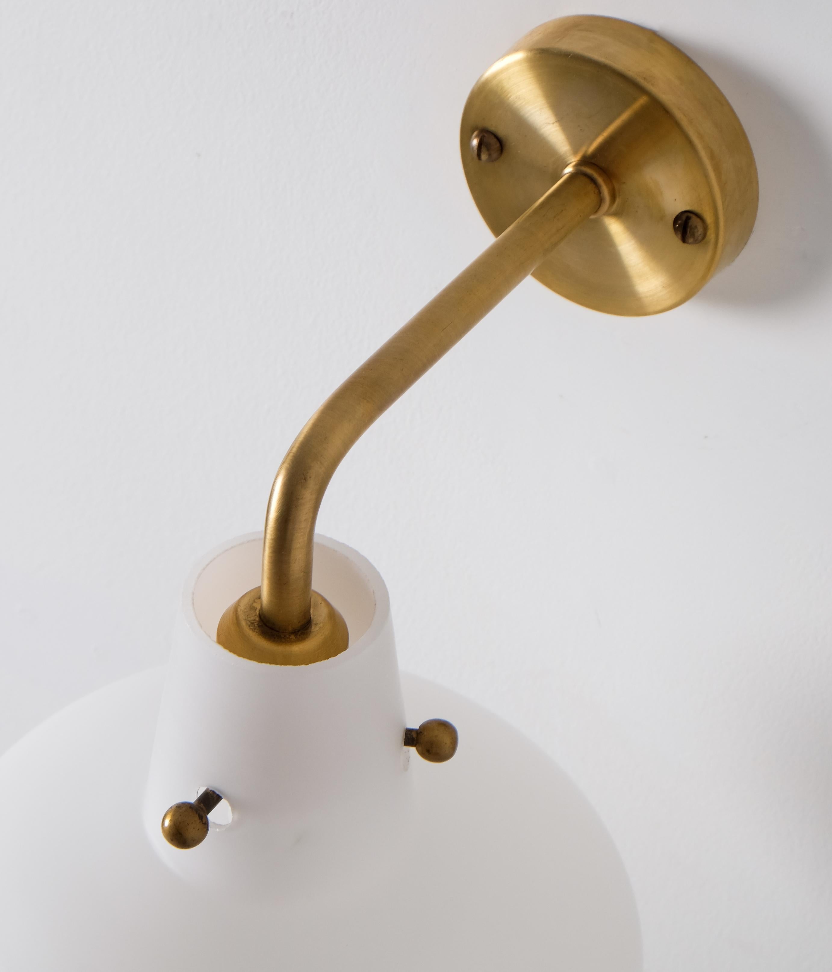 Set of 4 wall lamps by Hans Bergström, Sweden, 1950s For Sale 1