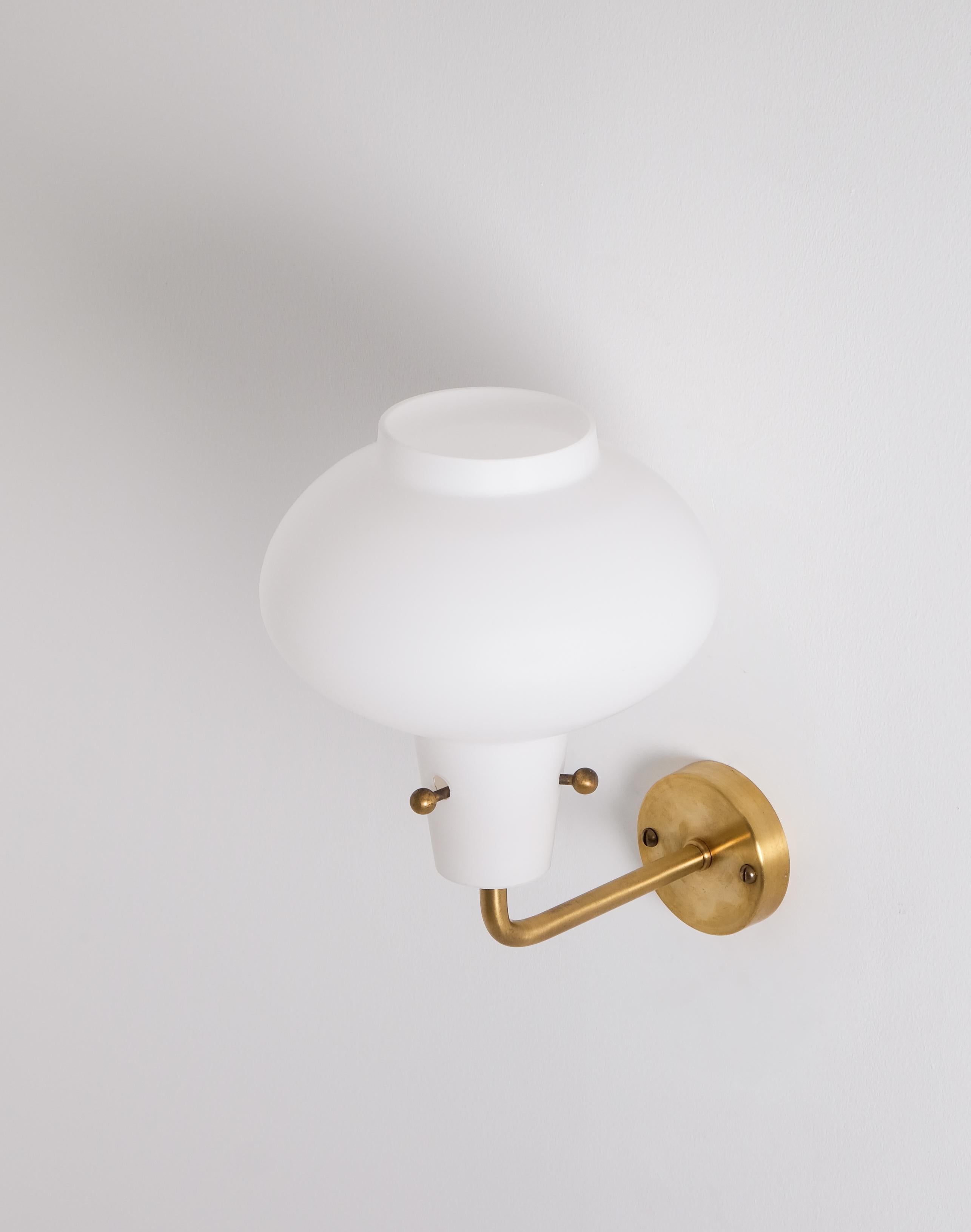 Set of 4 wall lamps by Hans Bergström, Sweden, 1950s For Sale 2