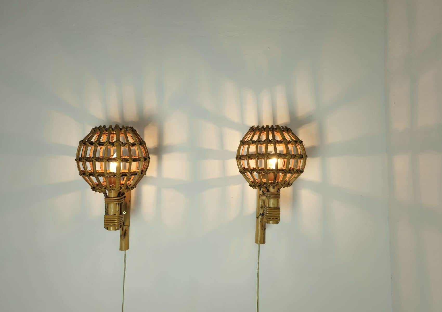 Set of 4 Wall Lamps In The Style Of The French Designer Louis Sognot 1960s 5