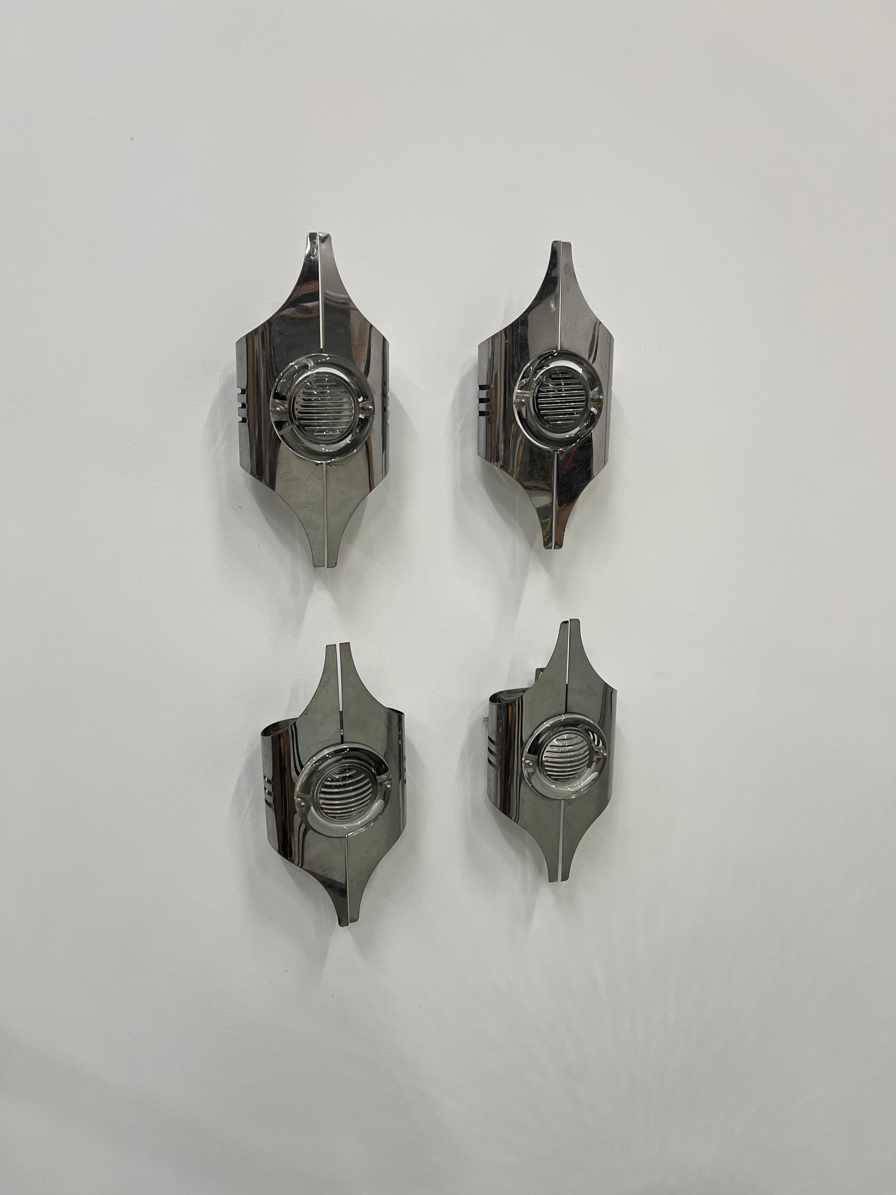 Set of 4 wall light by Oscar Torlasco For Sale 1