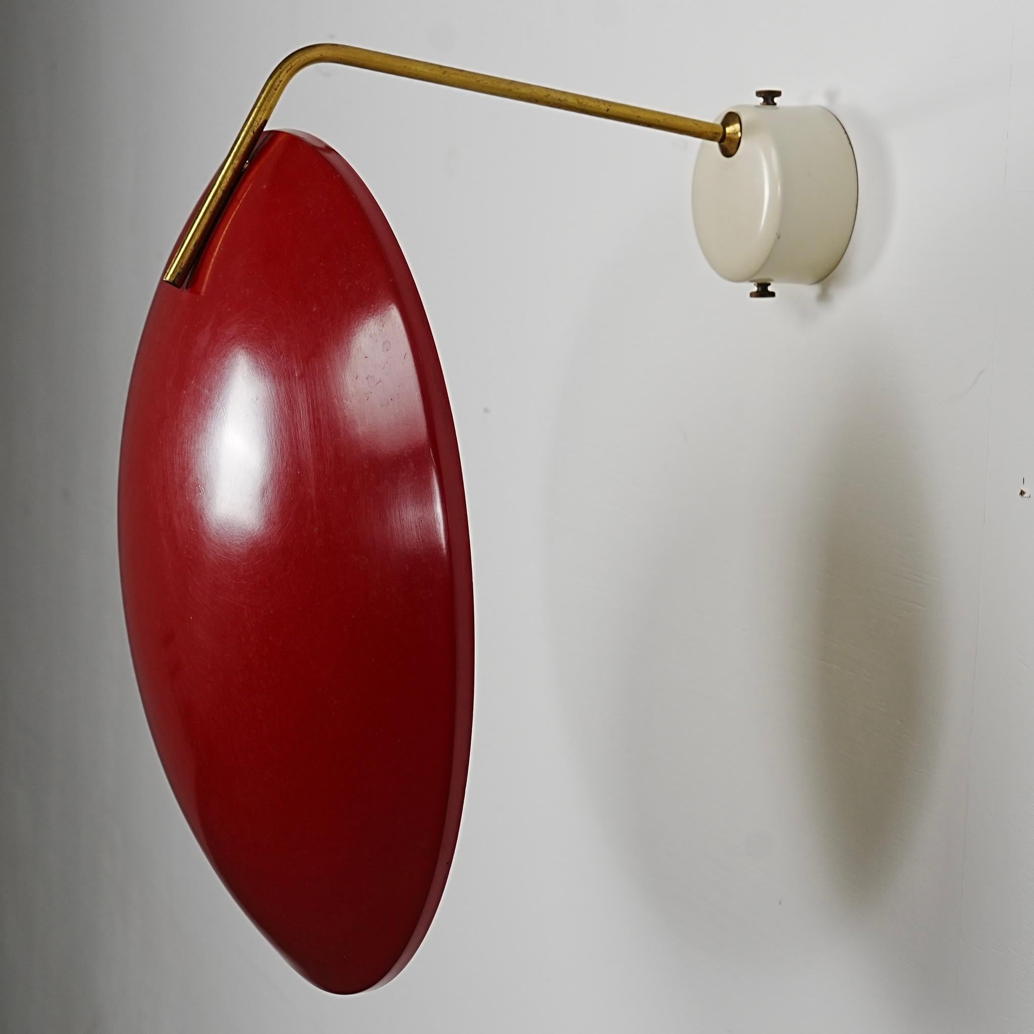 Juego de 4 Apliques de Stilnovo (marcado) en Metal y Latón, Italia, Años 60 Italiano en venta