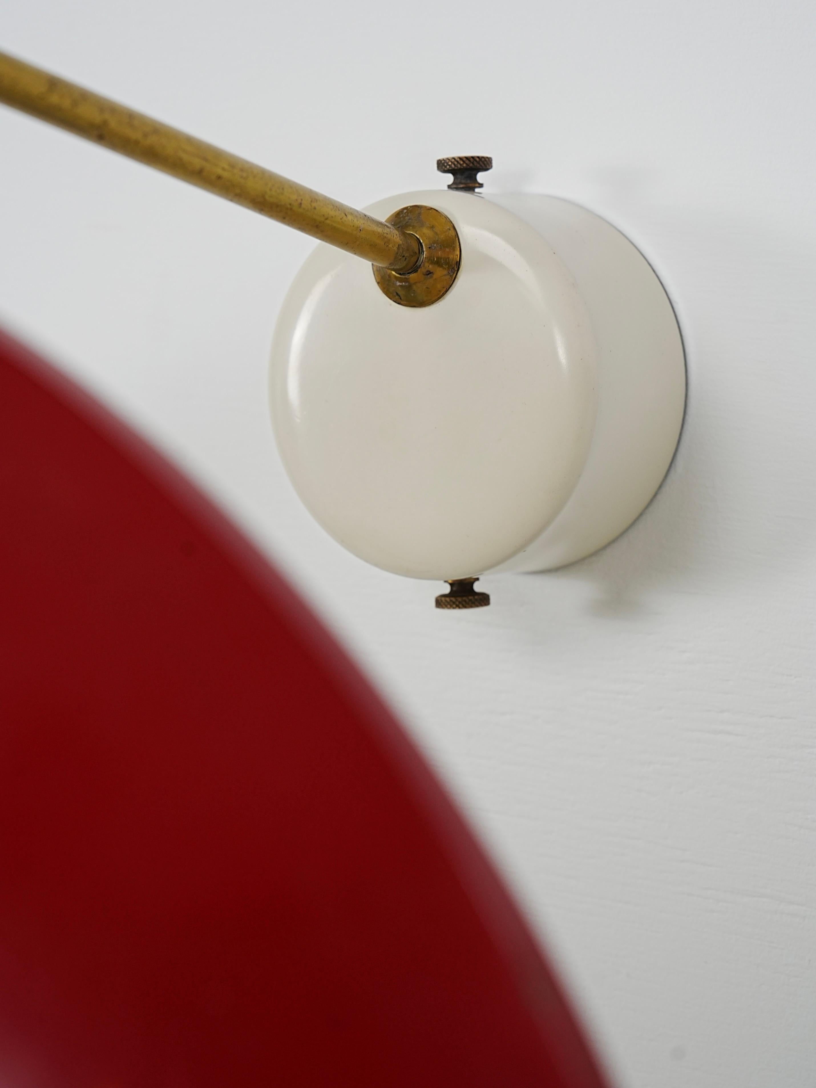 Juego de 4 Apliques de Stilnovo (marcado) en Metal y Latón, Italia, Años 60 mediados del siglo XX en venta